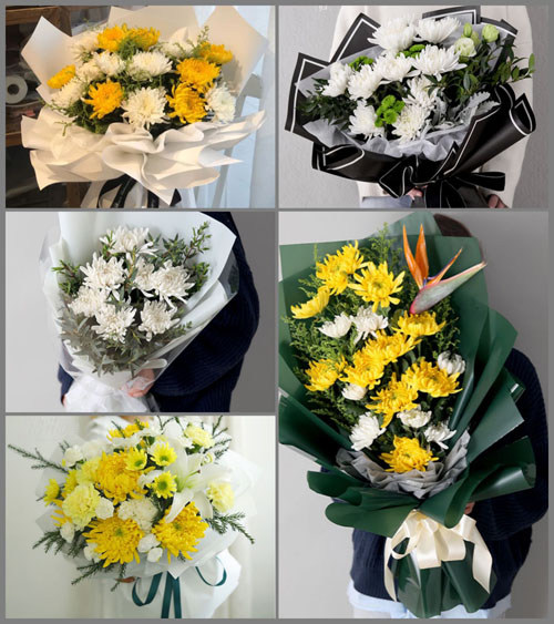 河南郑州中原区石佛镇白事花束代送